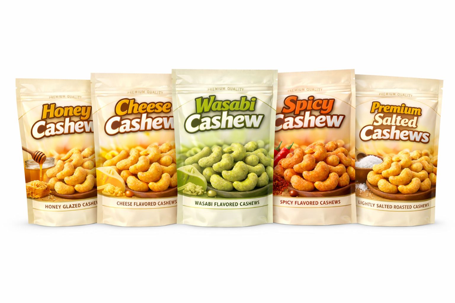 Roasted and Flavored Cashew Nuts 1 Flavored cashews